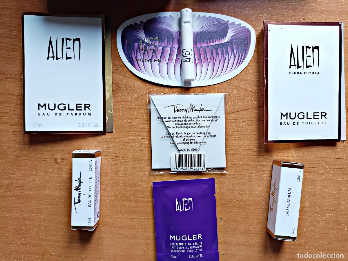 Miniaturas de perfumes antiguos: Lote muestras perfumes y colgante Alien Thierry Mugler mujer