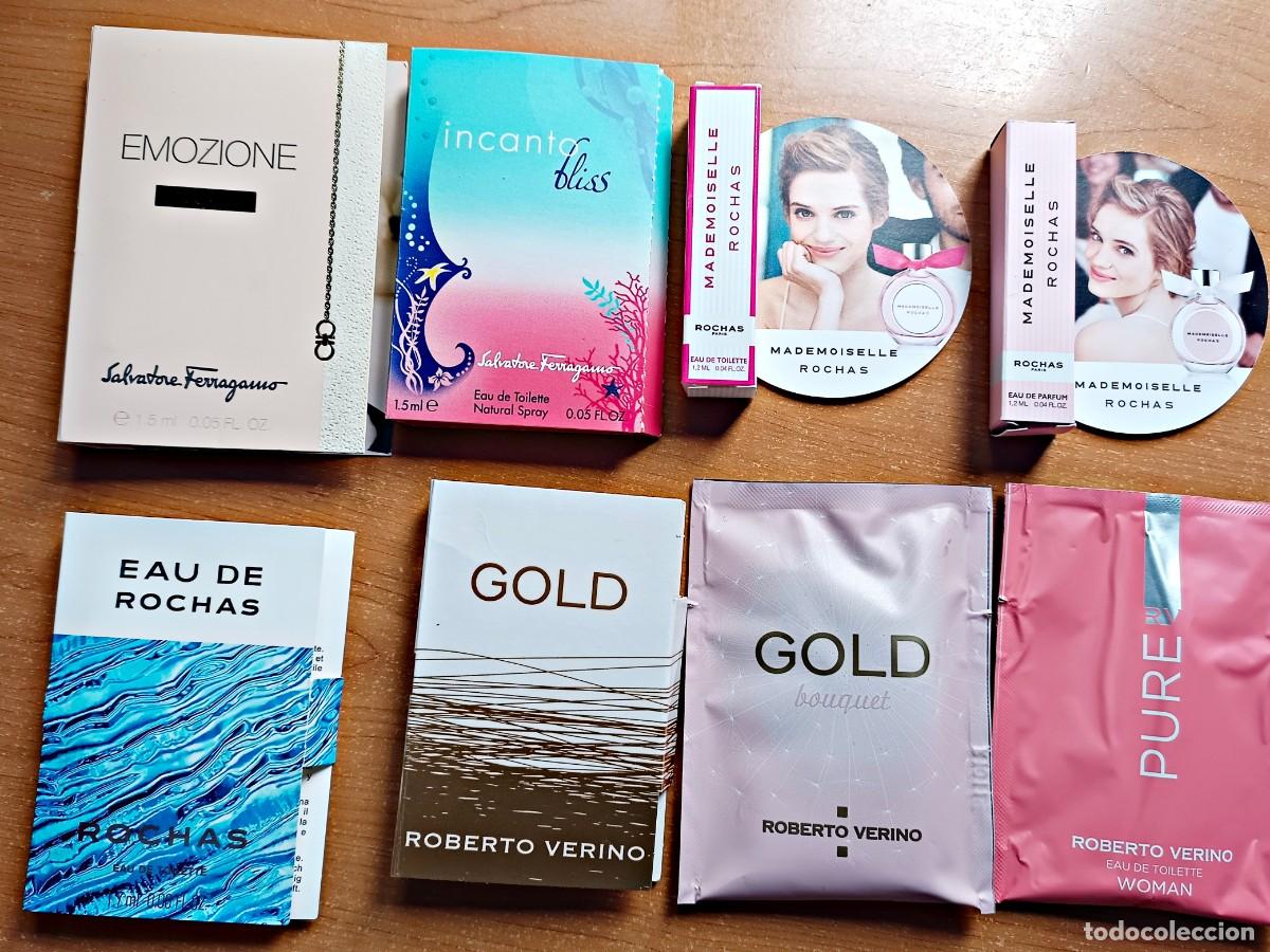 Miniaturas de perfumes antiguos: Lote muestras perfumes mujer Verino - Ferragamo - Rochas
