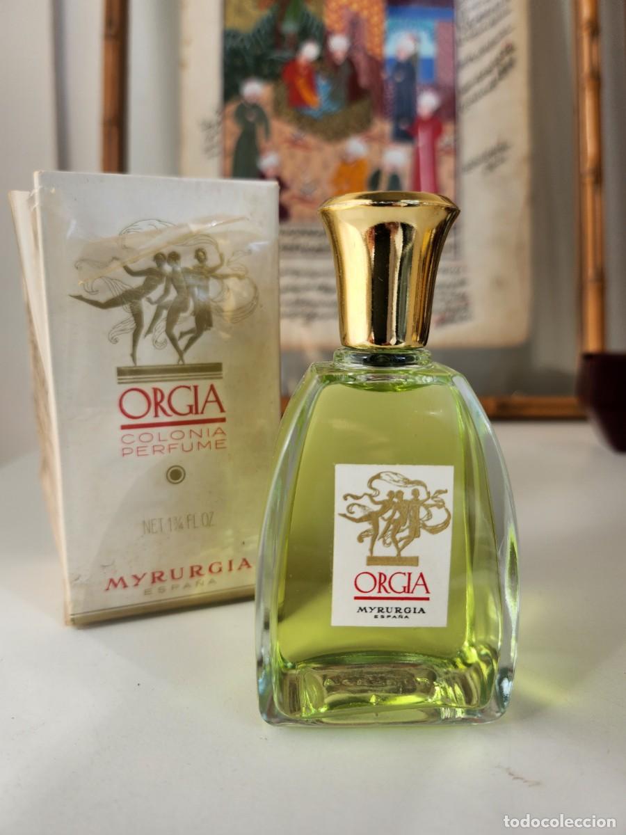 Miniaturas de perfumes antiguos: MYRURGIA, COLONIA PERFUME &rdquo;ORG&Iacute;A&rdquo;