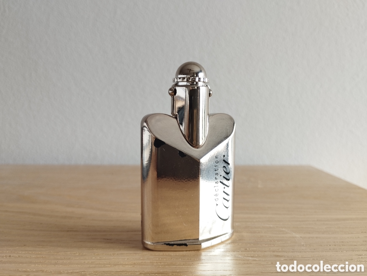 Miniaturas de perfumes antiguos: Cartier Declaration EdT 12,5 ml, Edici&oacute;n Especial (metal)