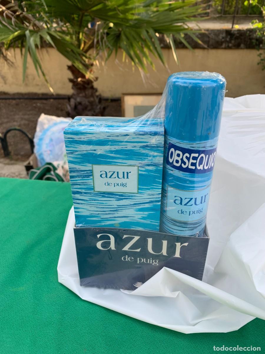 Miniaturas de perfumes antiguos: Frasco de colonia eau de toilette AZUR, PUIG, a&ntilde;os 80