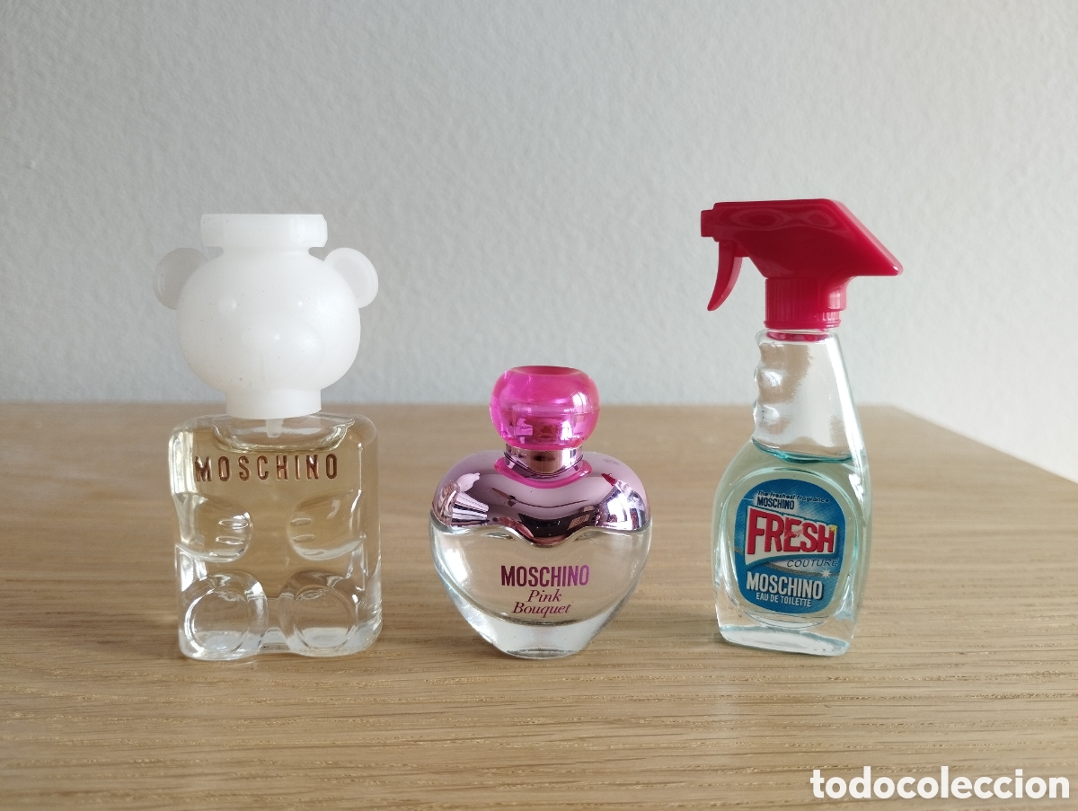 Miniaturas de perfumes antiguos: Lote de 3 miniaturas de perfume Moschino