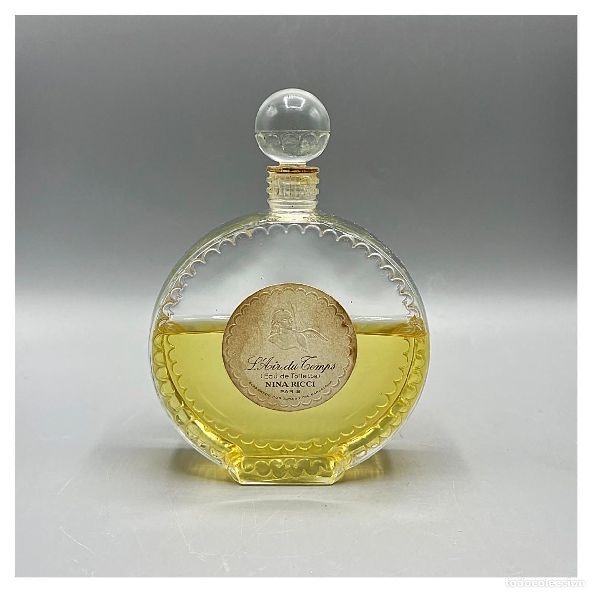 Miniaturas de perfumes antiguos: NINA RICCI LALIQUE L'Air Du Temps Perfume Paris antiguo botella colecci&oacute;n Coeur Joie flacon Colonia