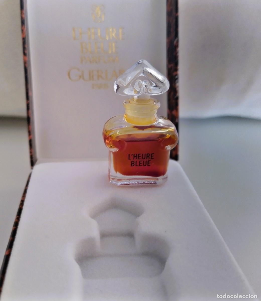 Miniaturas de perfumes antiguos: Miniatura de perfume de colecci&oacute;n Guerlain L'heure bleue Parfum 2 ml