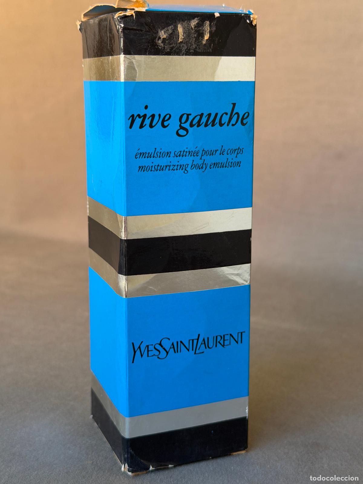 Miniaturas de perfumes antiguos: Vintage Rive Gauche de Yves Saint Laurent, emulsi&oacute;n , 200ml, nuevo , 1980s.