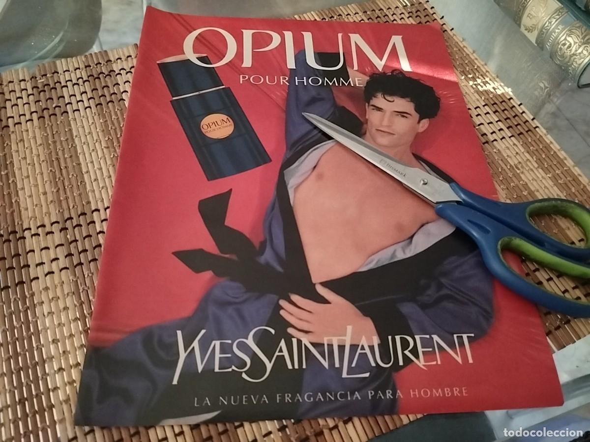 Miniaturas de perfumes antiguos: OPIUM YVES SAINT LAURENT PERFUME COLONIA HOMBRE ANUNCIO PUBLICIDAD REVISTA 1995