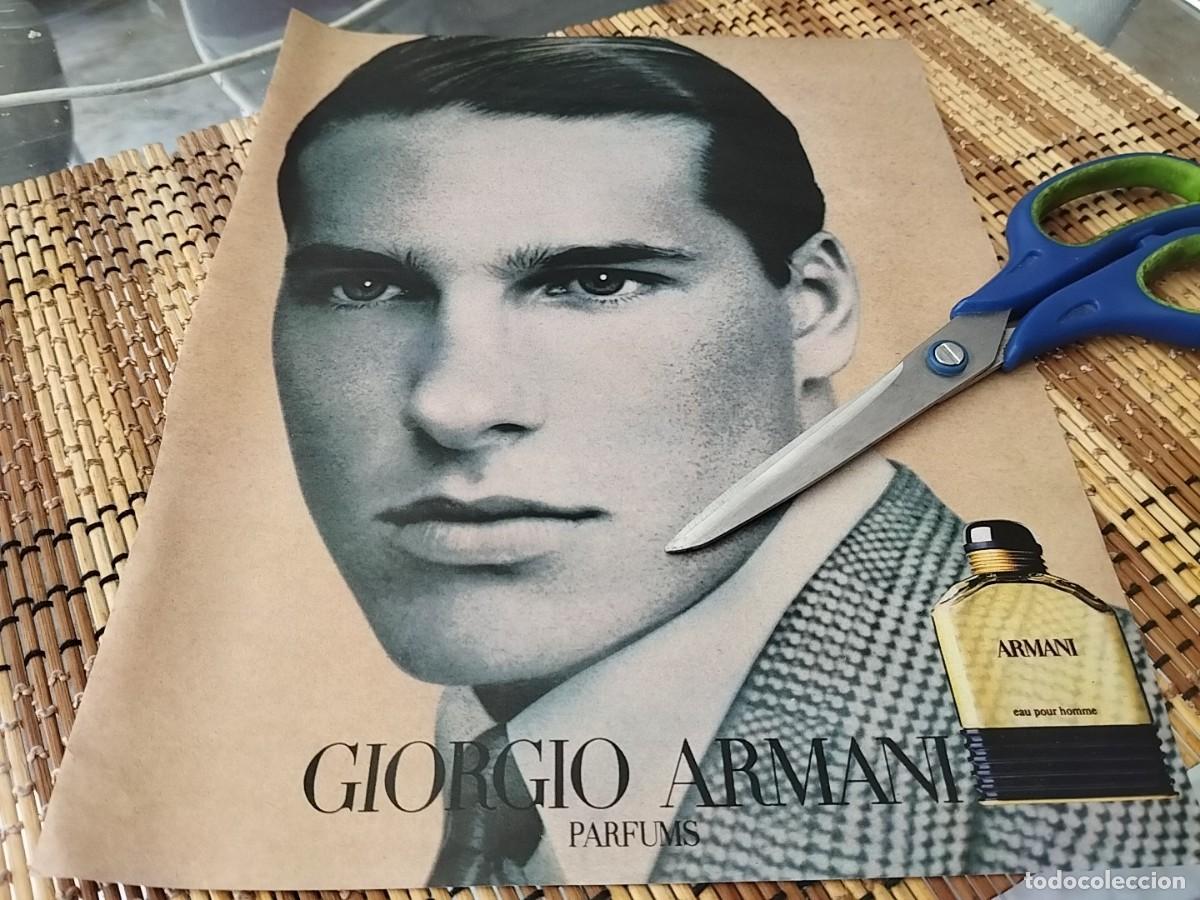 Miniaturas de perfumes antiguos: ARMANI GIORGIO ARMANI PERFUME COLONIA HOMBRE ANUNCIO PUBLICIDAD REVISTA 1990 BONITO PARA ENMARCAR