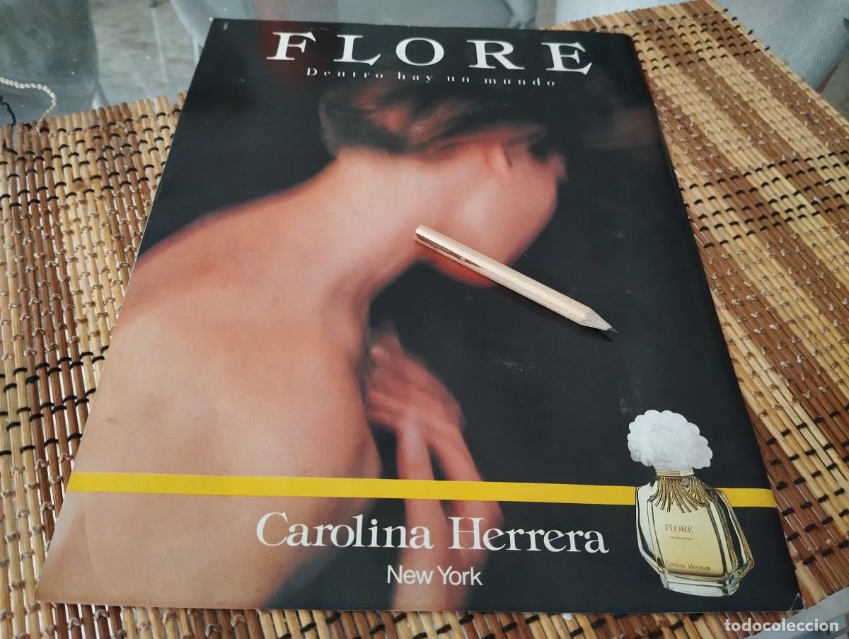 Miniaturas de perfumes antiguos: FLORE CAROLINA HERRERA PERFUME COLONIA MUJER ANUNCIO PUBLICIDAD REVISTA 1995 BONITO PARA ENMARCAR