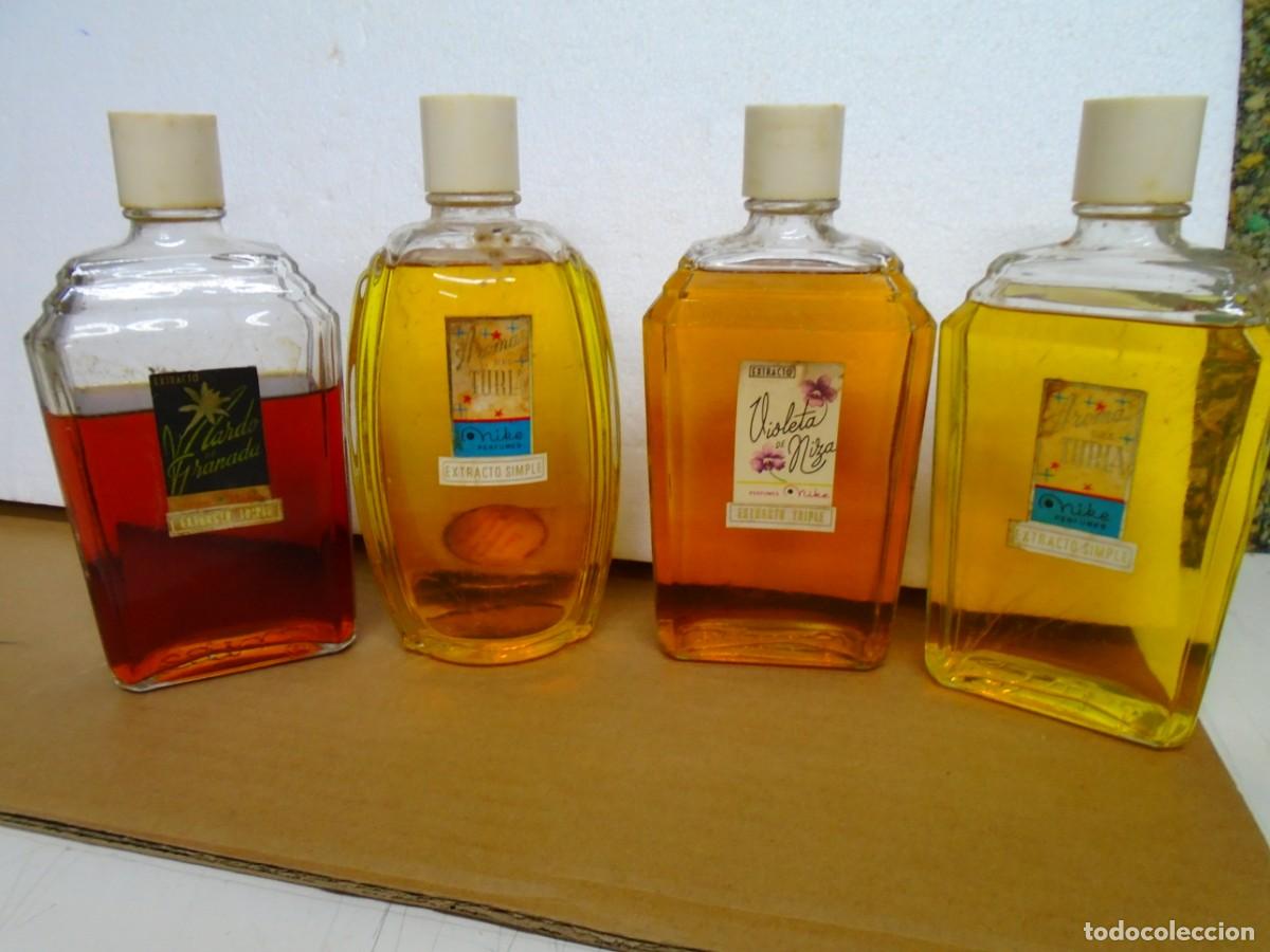 Miniature di profumi antiche: PERFUMES NIKE.4 BOTELLAS ANTIGUAS DIFERENTES EXTRACTOS,A&Ntilde;OS 50/60.VER FOTOS.