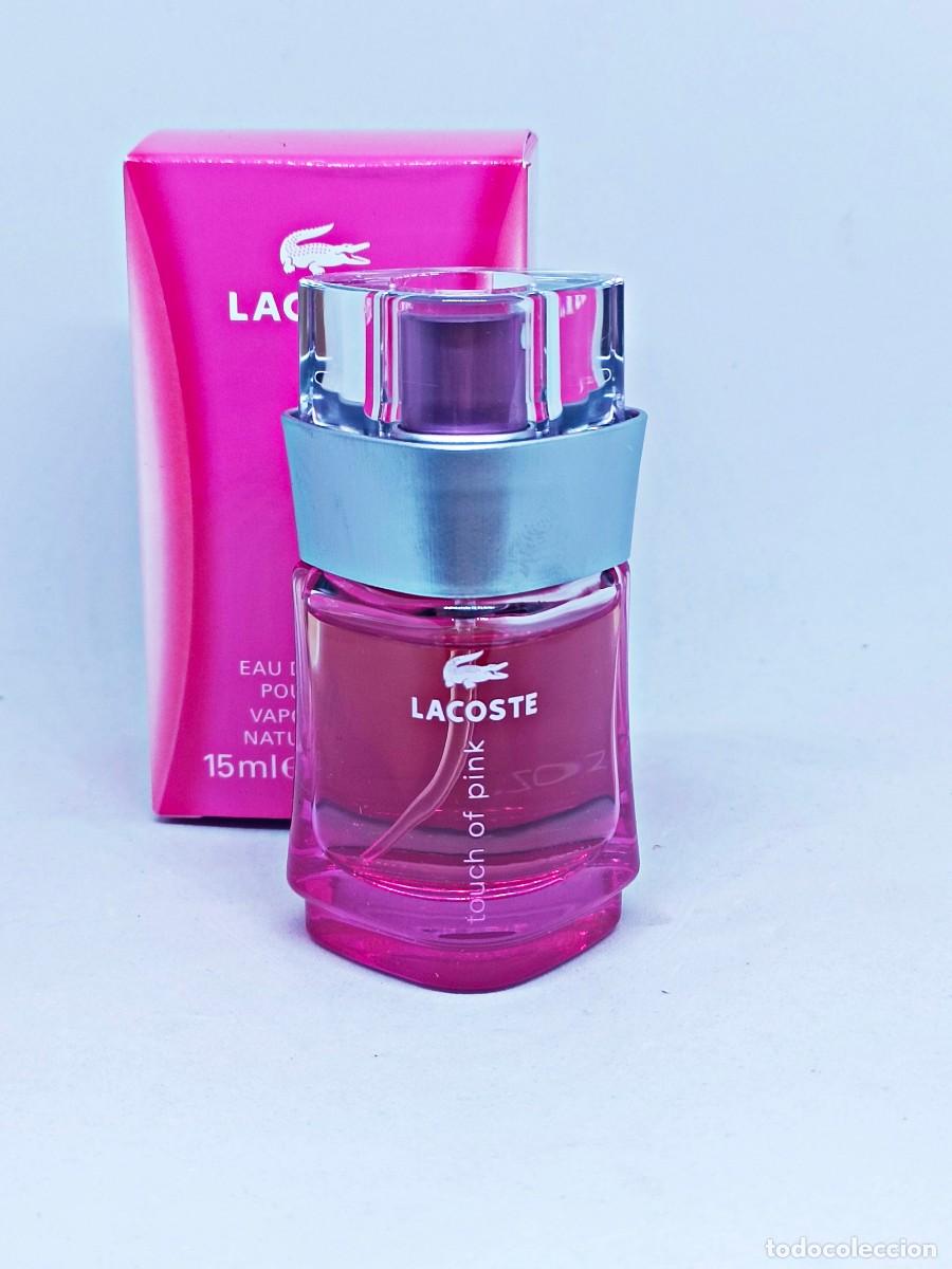 Miniaturas de perfumes antiguos: Miniatura Perfume Lacoste Touch of pink spray 15ml