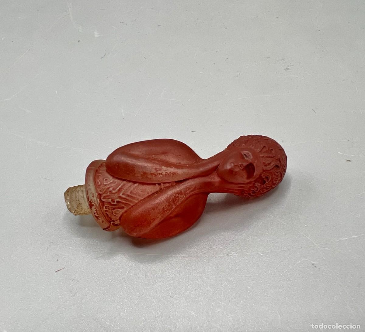 Miniaturas de perfumes antiguos: TAP&Oacute;N Botella Perfume Mujer Art Deco Rojo Flacon Antiguo Tentaci&oacute;n PARERA Perfume Se&ntilde;oras Colonia