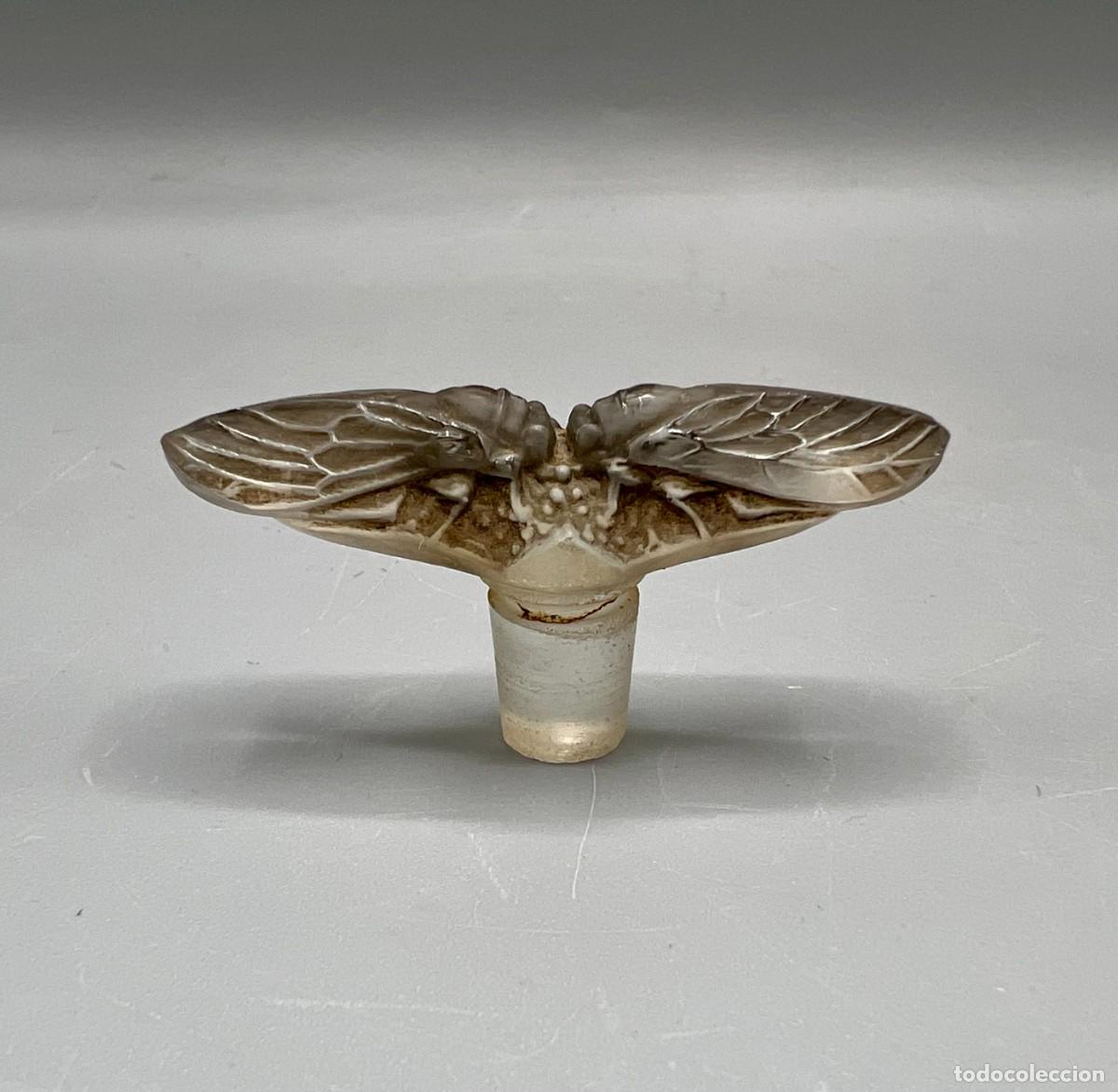 Miniaturas de perfumes antiguos: TAP&Oacute;N Perfume CHICHARRAS Rene LALIQUE Viard Gallet Baccarat Antiguo Cristal Insecto Nancy Colonia