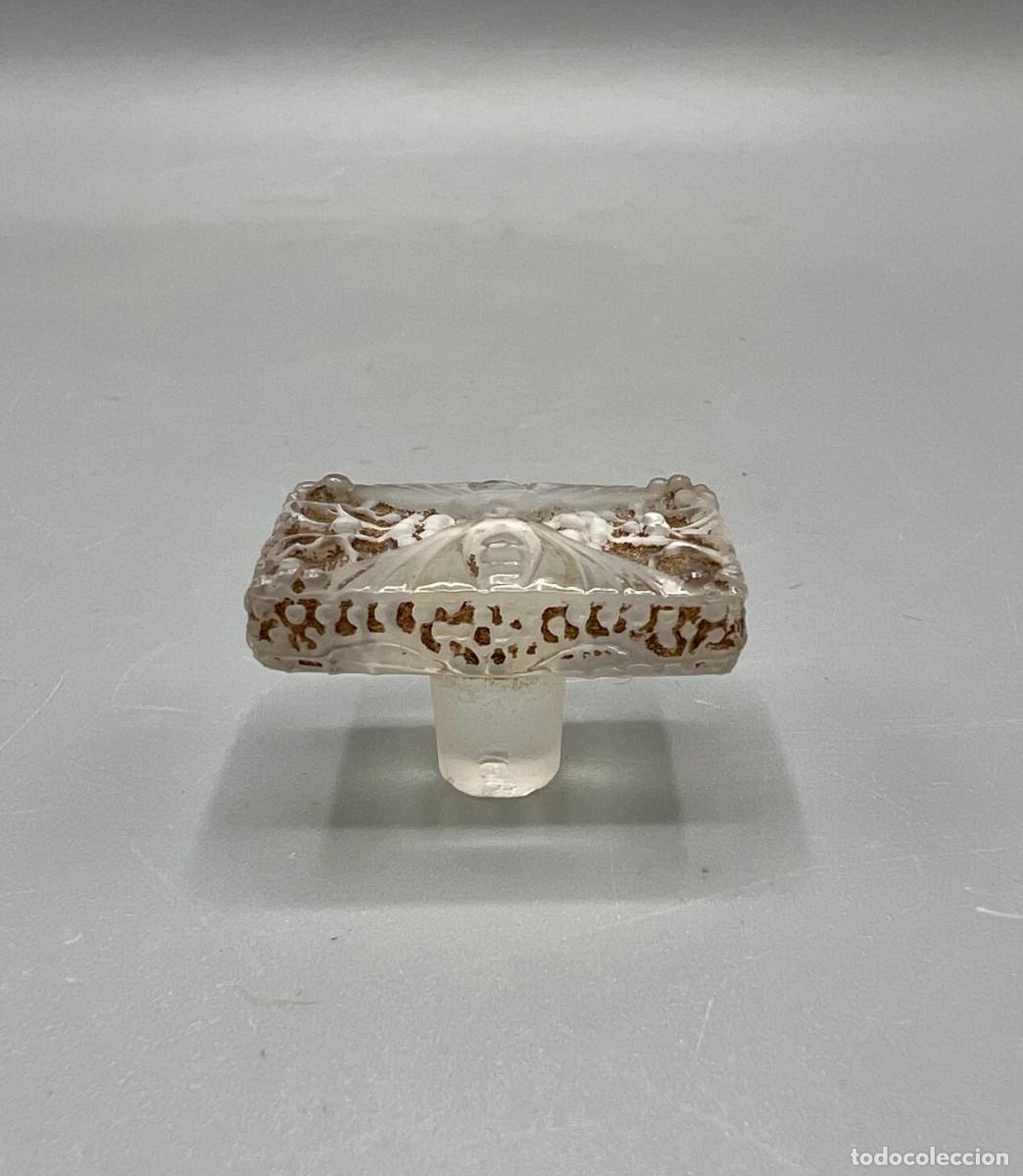 Miniaturas de perfumes antiguos: MUGUET COTY TAP&Oacute;N Perfume Rene Lalique Art Deco Bouchon Antiguo Cristal Nancy Frasco Colonia Flacon