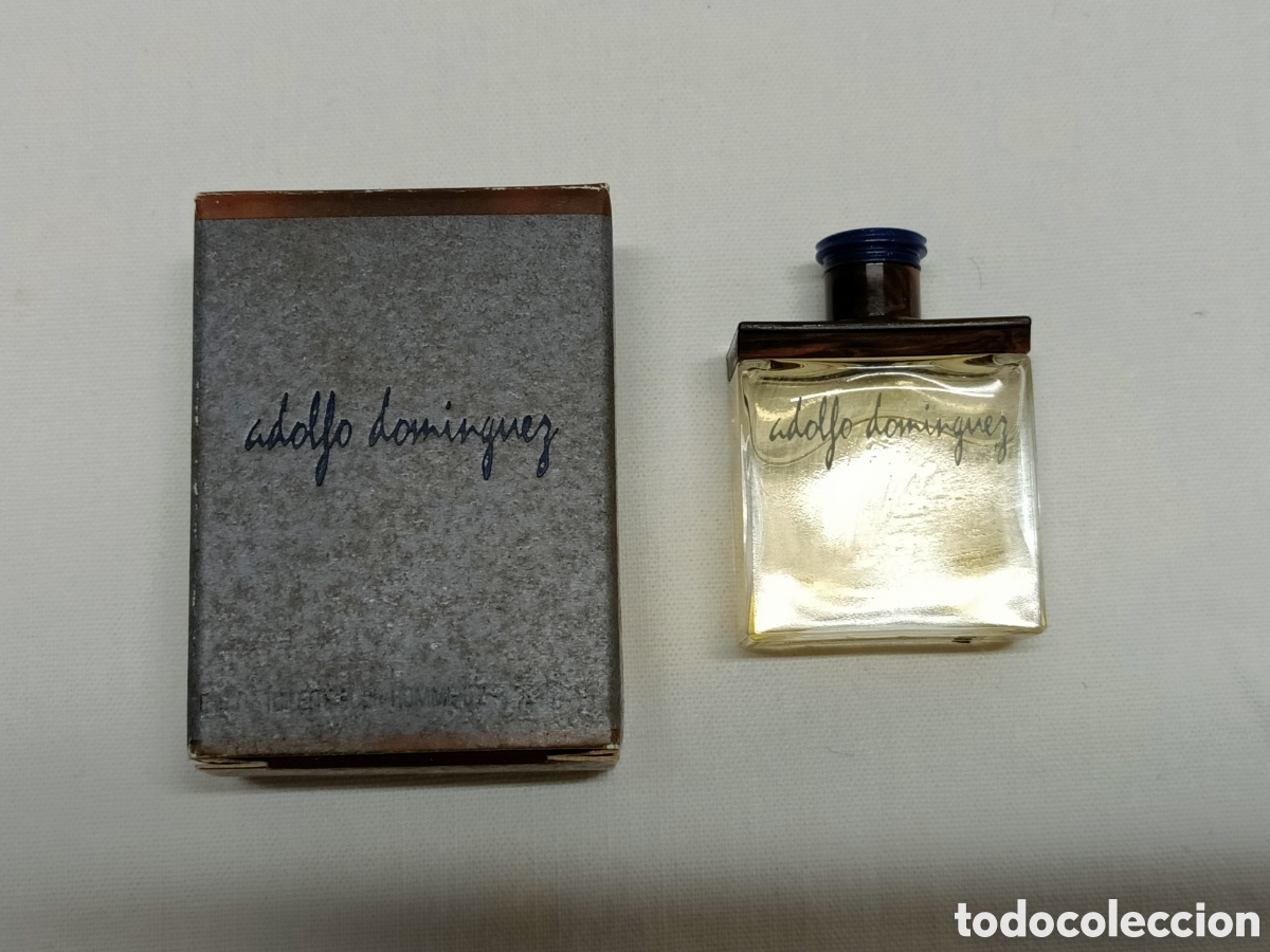 Miniatures of antique perfumes: Miniatura perfume masculino Adolfo Dom&iacute;nguez, 5 ml, con caja.