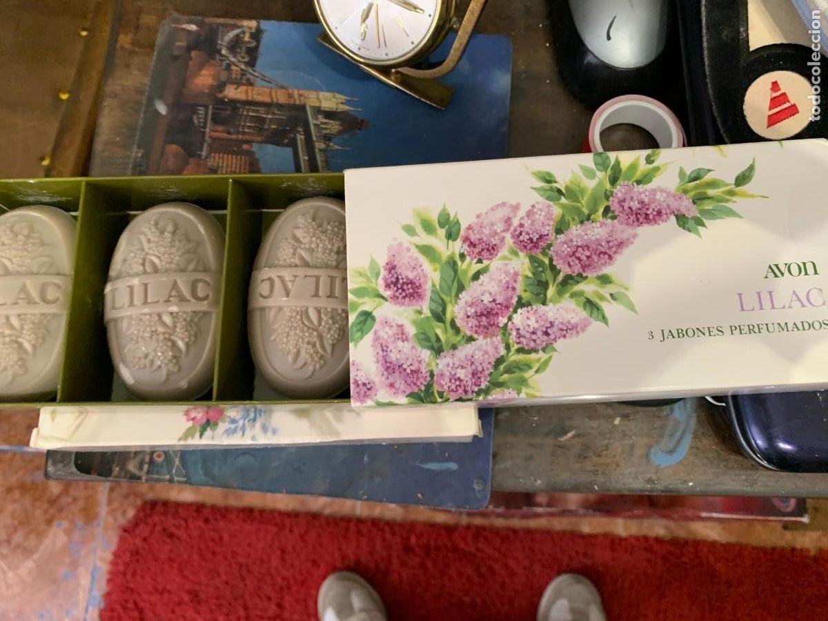 Miniaturas de perfumes antiguos: avon lilac jabones estuche