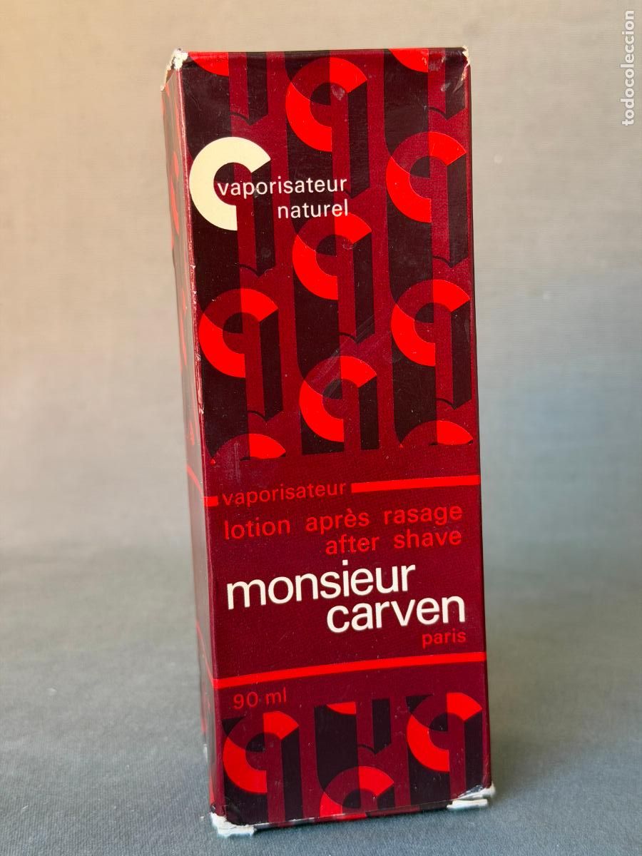 Miniaturas de perfumes antiguos: Vintage Monsieur Carven , after shave vaporisateur , 90 ml . sin usar en caja , ref 1113