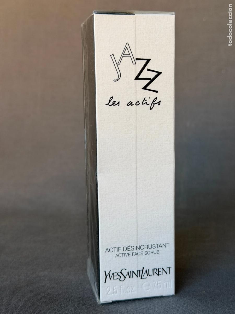 Miniaturas de perfumes antiguos: Vintage , Yves Saint Laurent , YSL , Jazz , active face , 75 ml . en caja sellada