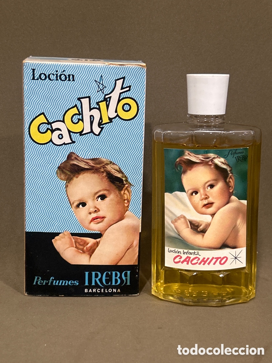 Miniatures of antique perfumes: ANTIGUO FRASCO-LOCION INFANTIL-CACHITO-DE PERFUMES IREBA-SIN DESPRECINTAR