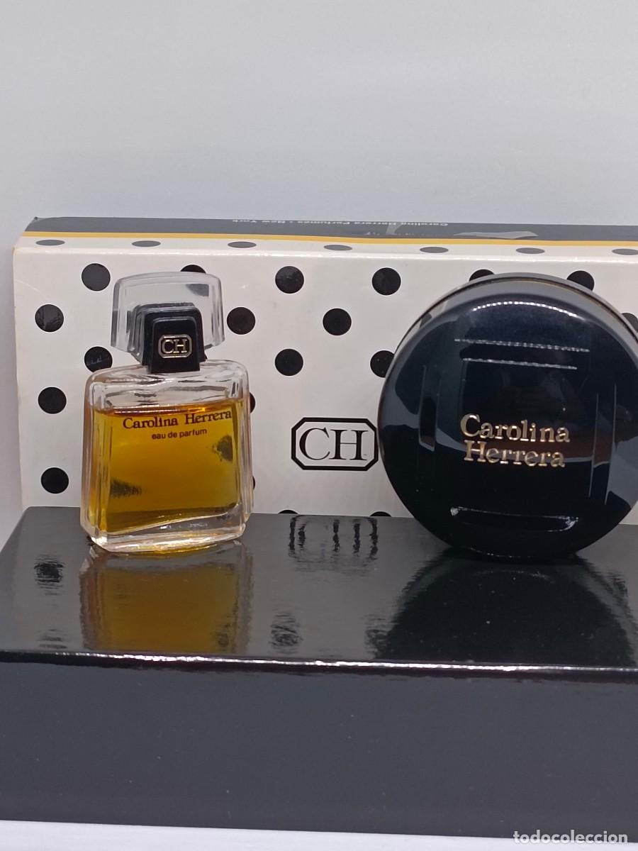 Miniaturas de perfumes antiguos: Cofre miniaturas Carolina Herrera Eau de Parfum 7ml y jab&oacute;n
