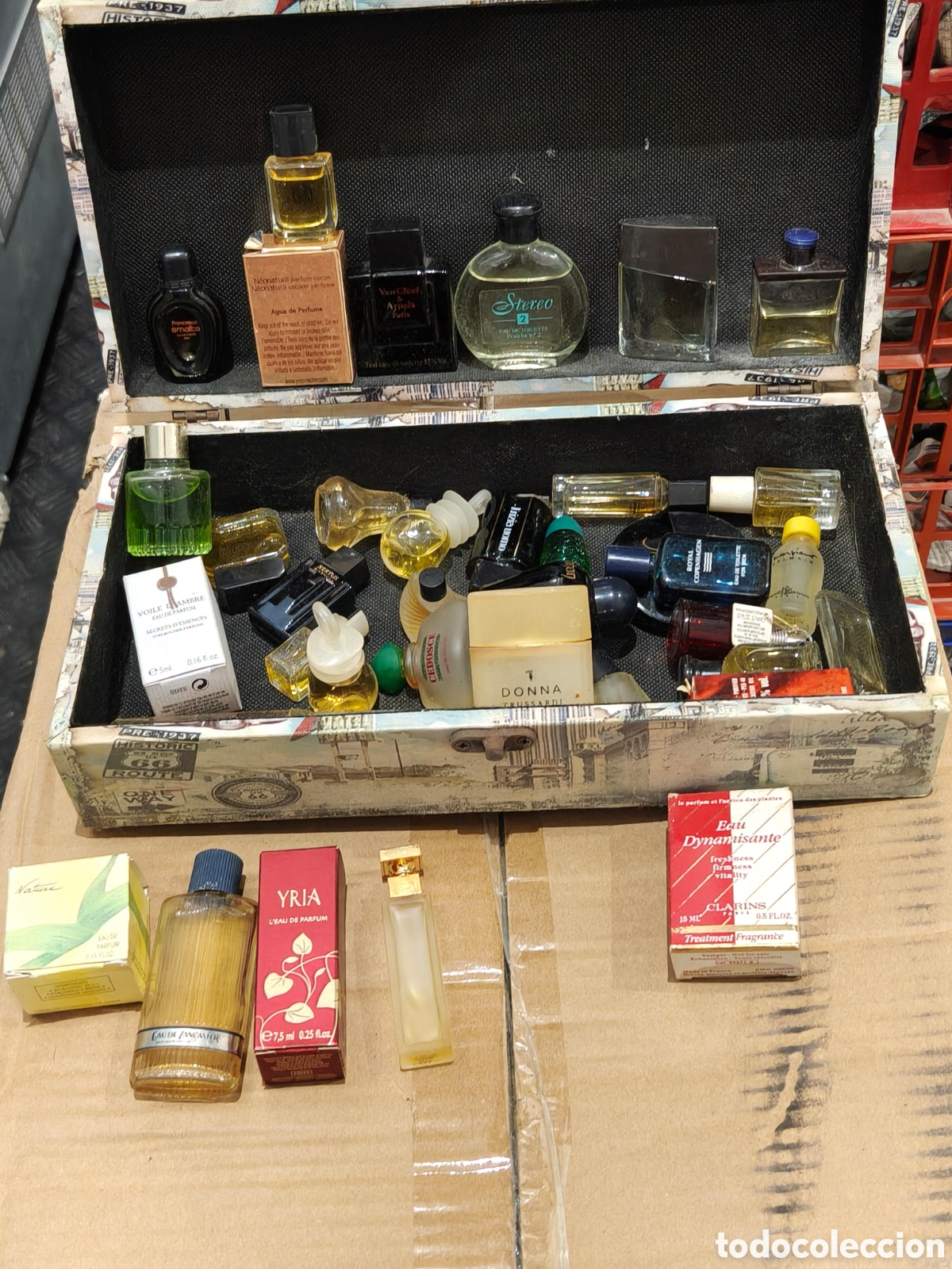 Miniature di profumi antiche: Caja lote perfumes a&ntilde;os 90s