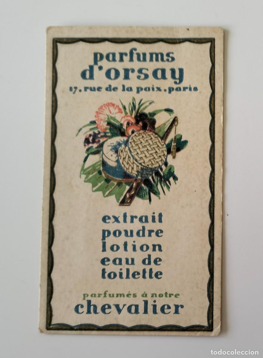Miniaturas de perfumes antiguos: PARFUM D'ORSAY.Tarjeta perfumada, a&ntilde;os 30. Paris.