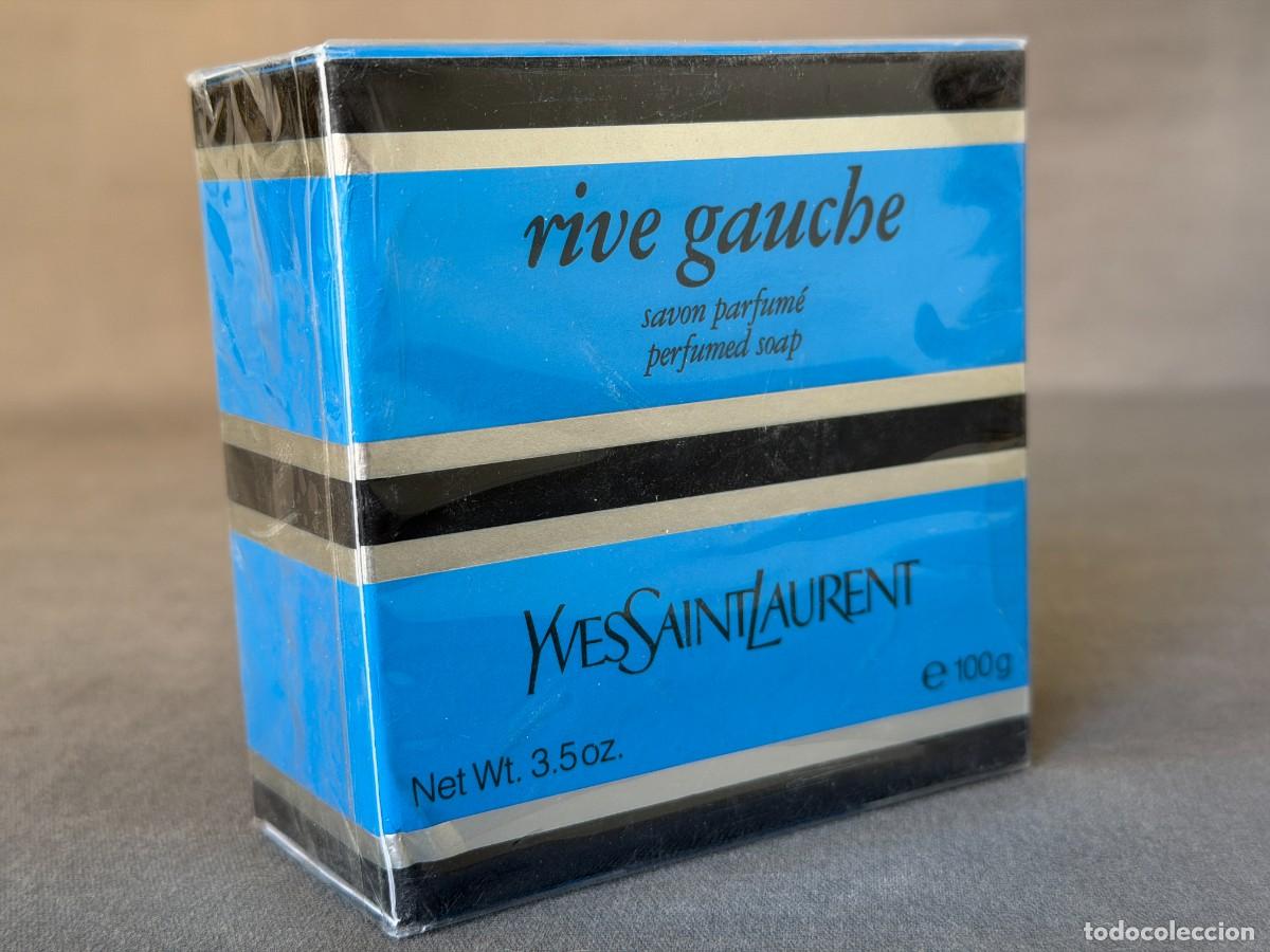 Miniaturas de perfumes antiguos: yves saint laurent , YSL , rive gauche , 100gr. perfumed soap , savon
