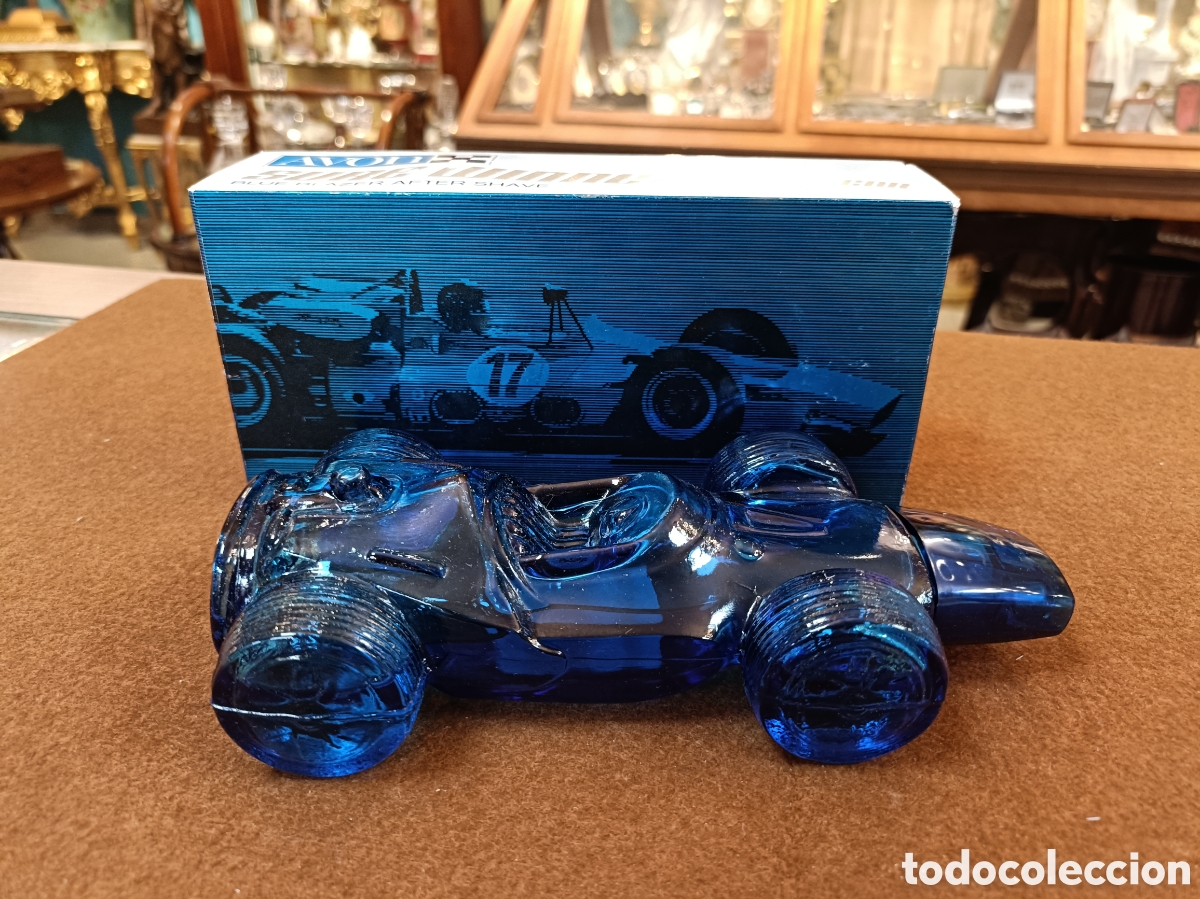 Miniaturas de perfumes antiguos: PERFUME, COLONIA, AVON, LOCI&Oacute;N PARA DESPU&Eacute;S DE AFEITAR.EN FORMA DE COCHE FORMULA 1. EN CAJA ORIGINAL