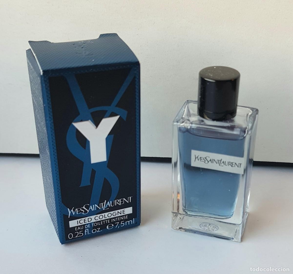 Miniaturas de perfumes antiguos: YVES SAINT LAURENT Y ICED COLOGNE EDT intense 7,5 ml