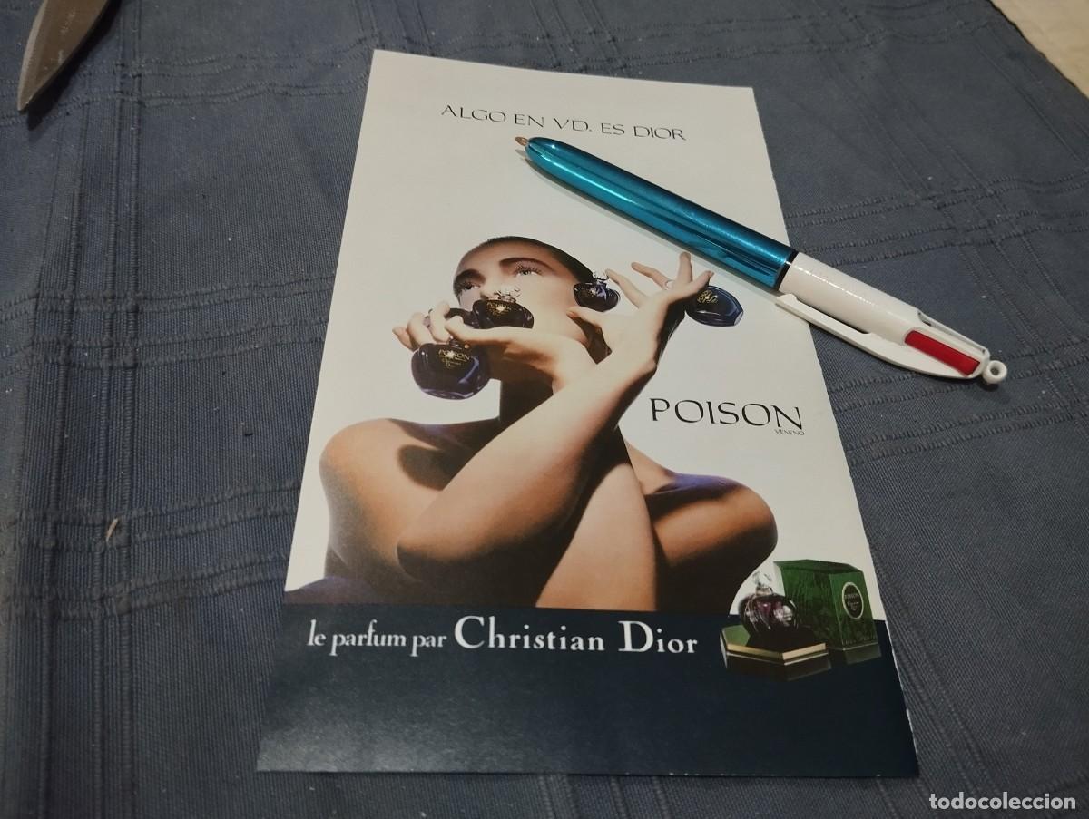 Miniaturas de perfumes antiguos: POISON CHRISTIAN DIOR PERFUME COLONIA ANUNCIO PUBLICIDAD REVISTA BONITO PARA ENMARCAR