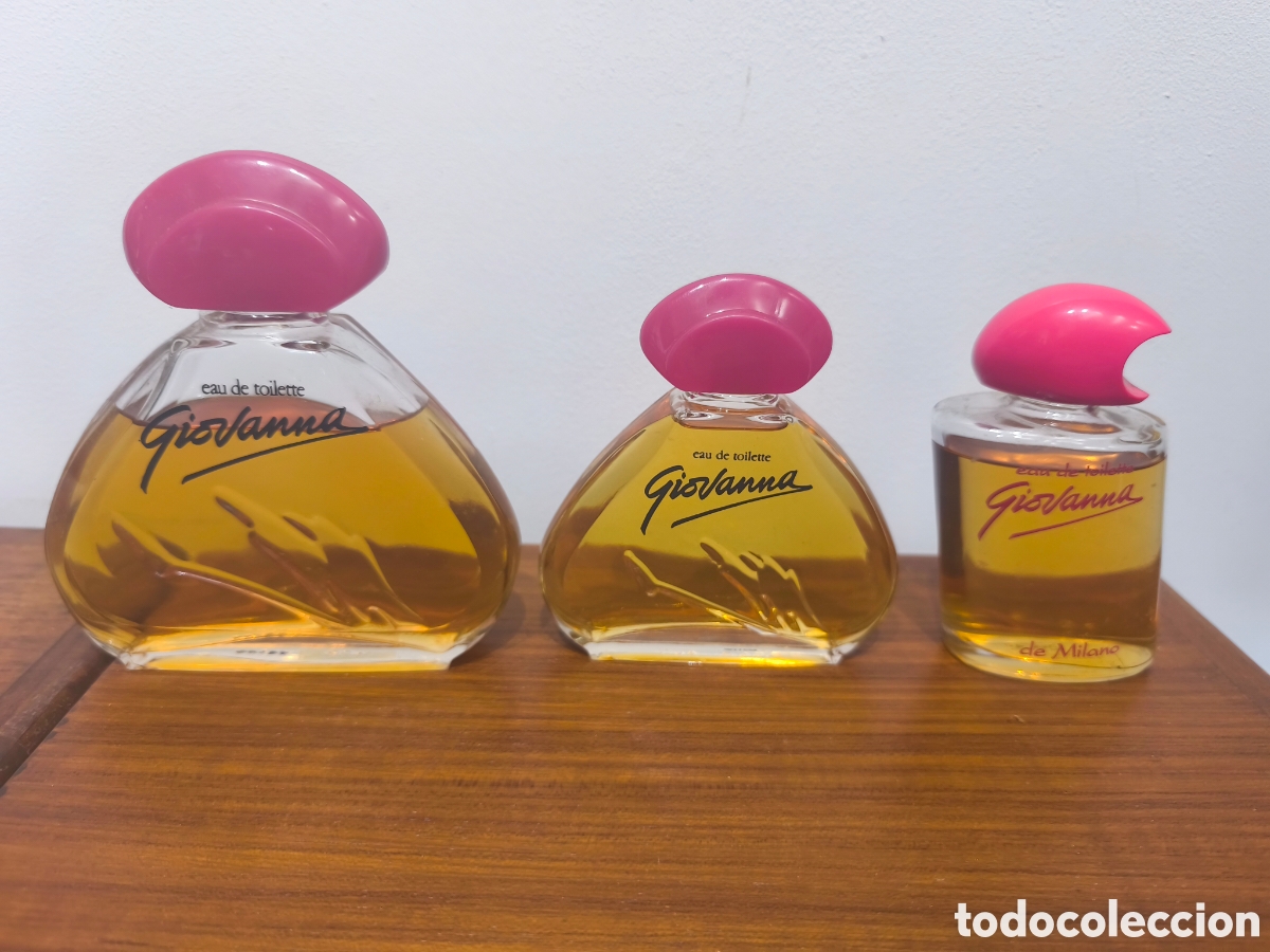 Miniaturas de perfumes antiguos: 3 botellas colonia Giovanna milano