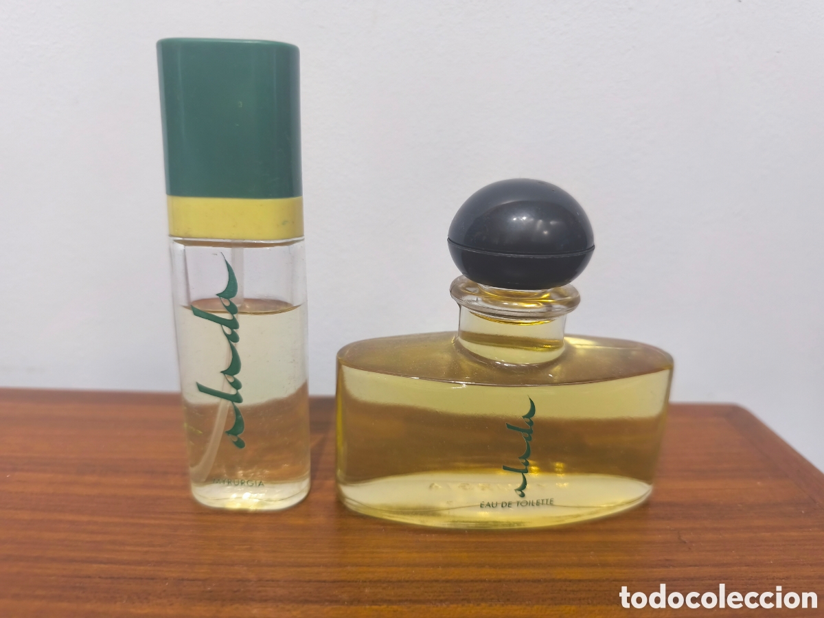 Miniaturas de perfumes antiguos: 2 botellas colonia Alada
