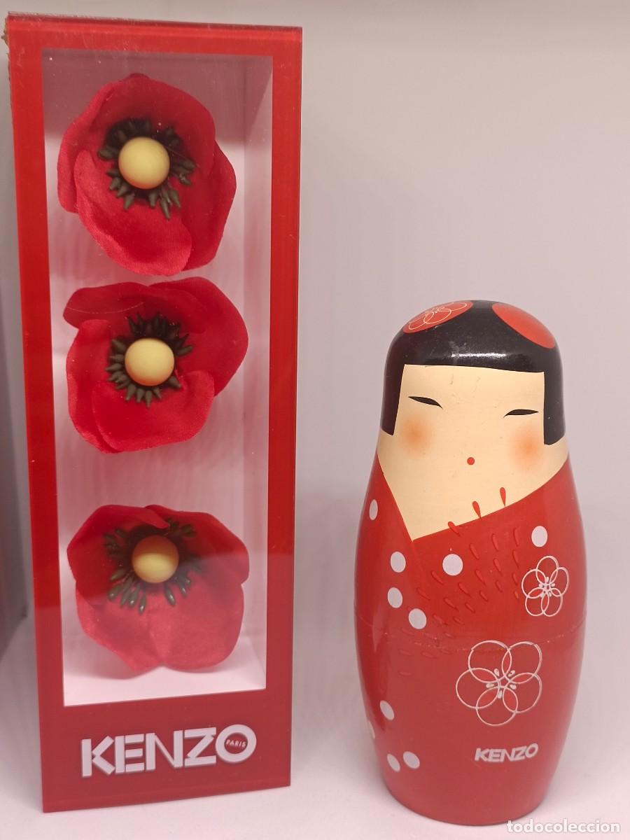 Miniaturas de perfumes antiguos: Miniatura perfume Kenzo Flower Kimiko - Mu&ntilde;eca japonesa