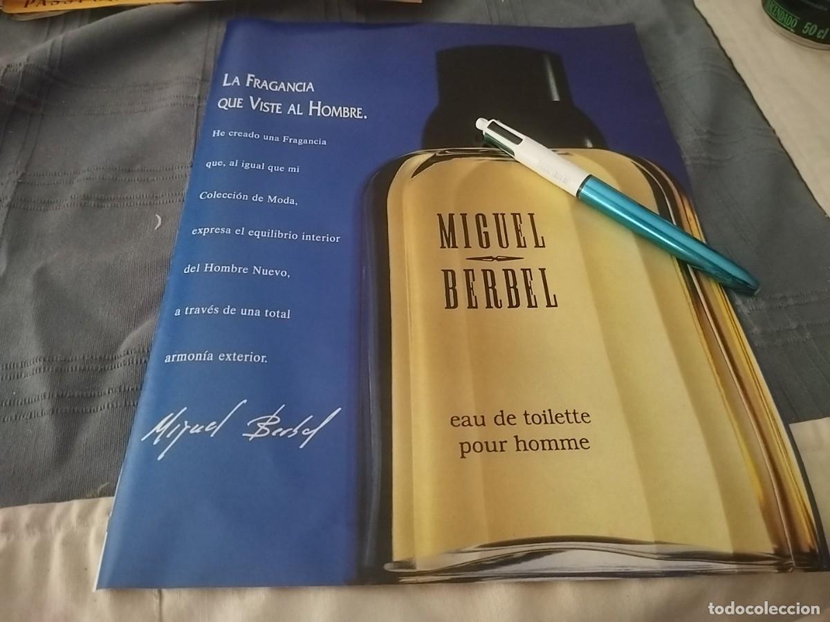 Miniaturas de perfumes antiguos: MIGUEL BERBEL PERFUME COLONIA HOMBRE ANUNCIO PUBLICIDAD REVISTA 1992 BONITO PARA ENMARCAR
