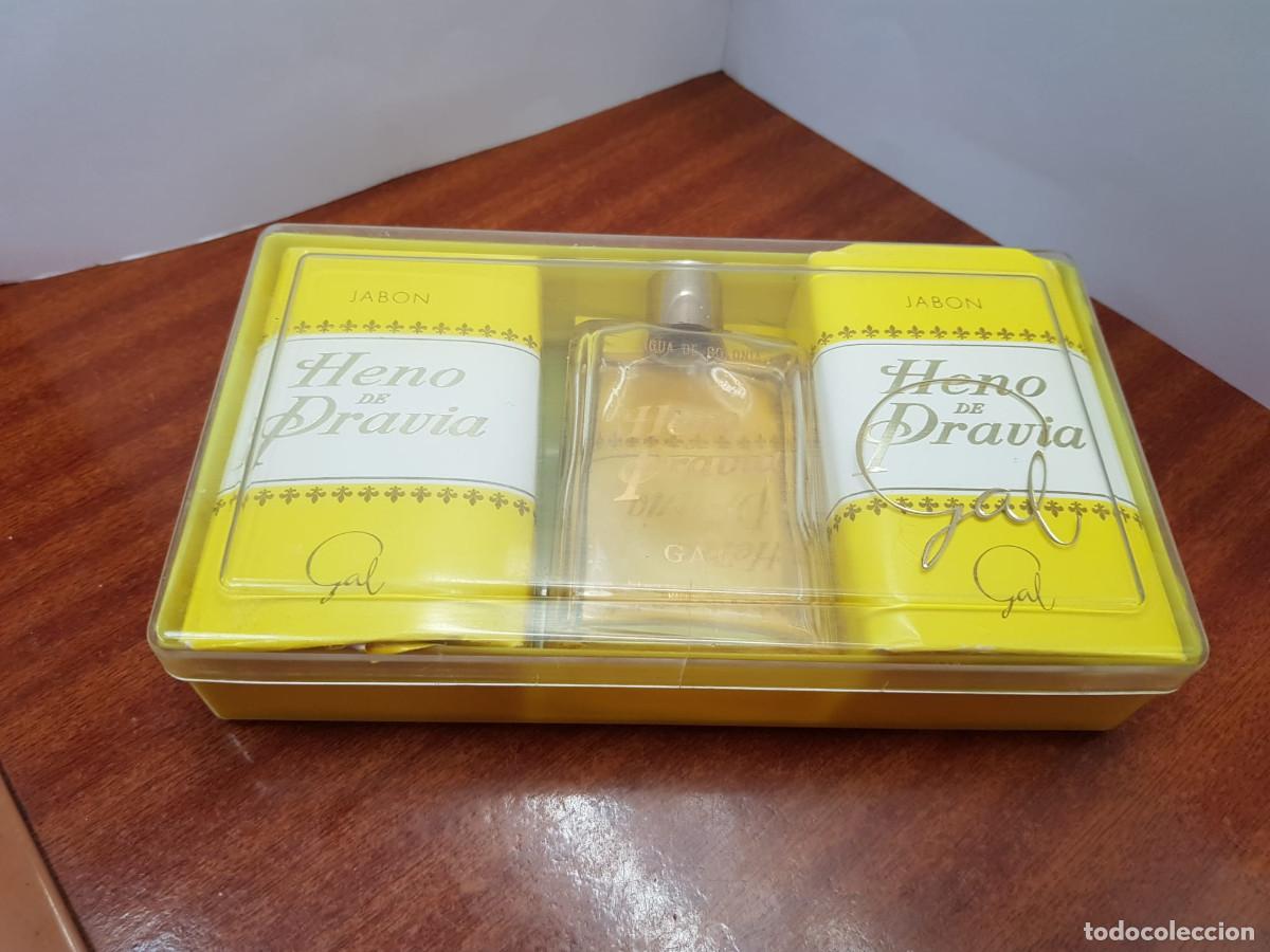 Miniaturas de perfumes antiguos: JABONES HENO DE PRAVIA Y AGUA DE COLONIA