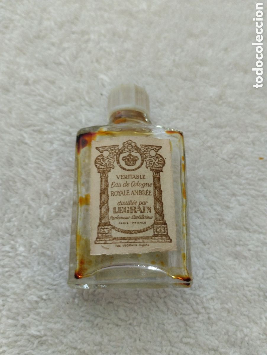 Miniaturas de perfumes antiguos: Frasco de colonia miniatura Royale Ambree Legrain