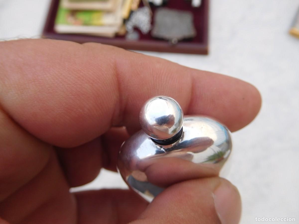 Miniaturas de perfumes antiguos: Perfumero vintage de plata - Foto 7