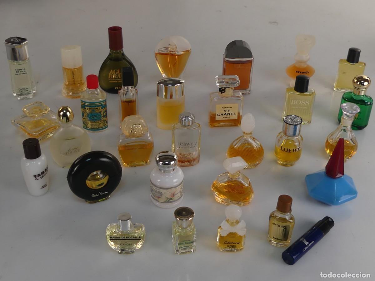 Miniaturas de perfumes antiguos: COLECCION LOTE DE 30 PERFUMES PEQUE&Ntilde;OS EN MINIATURA