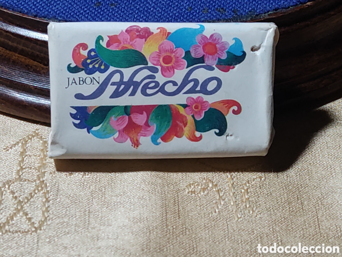 Miniaturas de perfumes antiguos: Pastilla de jab&oacute;n Afrecho de Cabrerizo,Ariza - Zaragoza