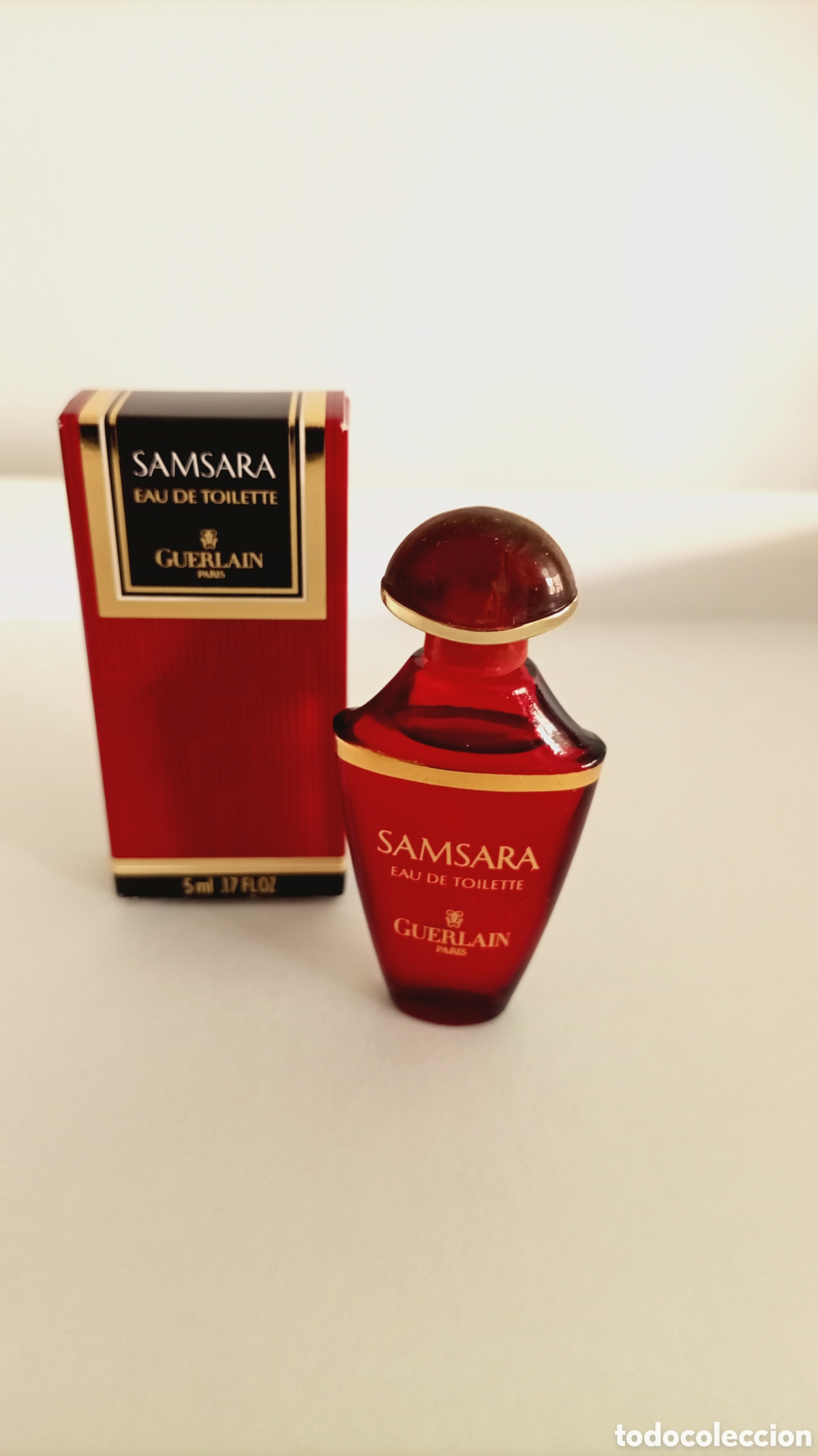 Miniaturas de perfumes antiguos: Miniatura Guerlain Samsara Eau de Toilette 5ml + Caja