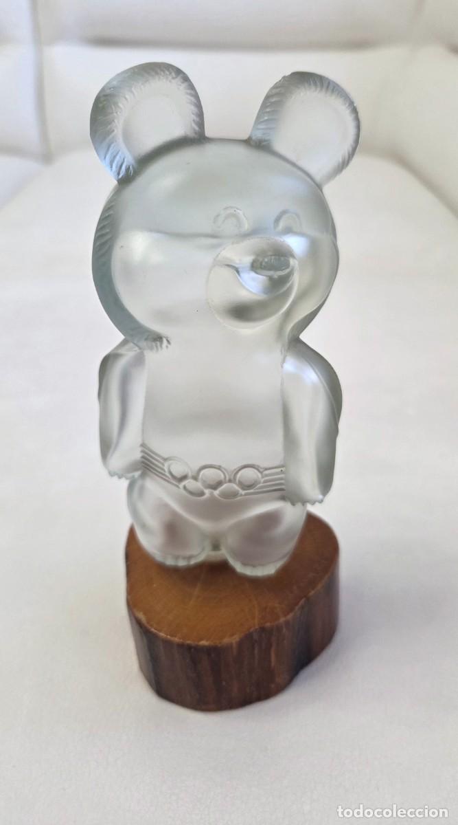Miniatures of antique perfumes: Vintage RARE Frosted glass figurine Misha perfume or cologne bottle