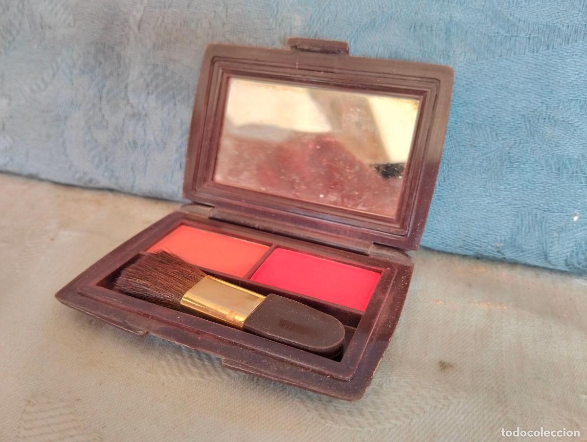 Miniatures of antique perfumes: Maquillaje antiguo caja bote de polvos colorete vintage a&ntilde;os 60-70 cheek compact lancaster 02