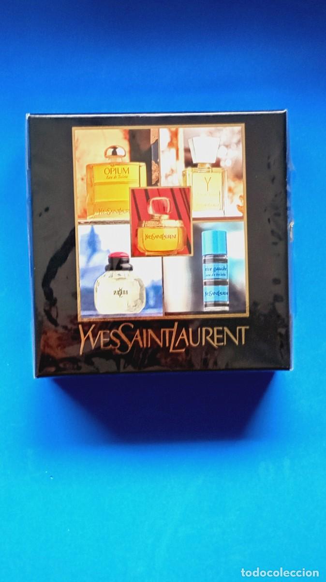 Miniaturas de perfumes antiguos: Estuche vintage de colecci&oacute;n de la prestigiosa firma Yves Saint Laurent (YSL) (NIB)