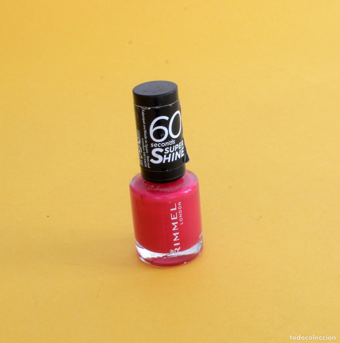 Miniaturas de perfumes antiguos: Esmalte de u&ntilde;as Rimmel London 60 Seconds Super Shine (LLENO)