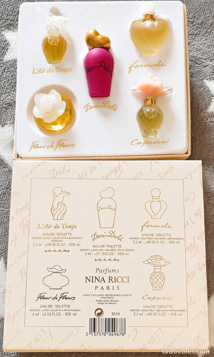 Miniaturen von alten Parf&uuml;men: Estuche Cofre Vintage 5 Miniaturas De Perfume Nina Ricci Colecci&oacute;n