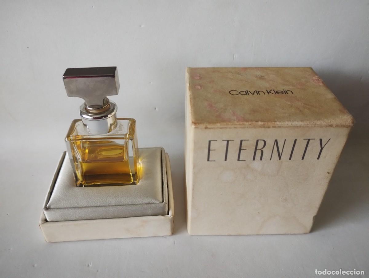 Miniaturas de perfumes antiguos: Botella de Eternity de Calvin Klein, extracto de perfume