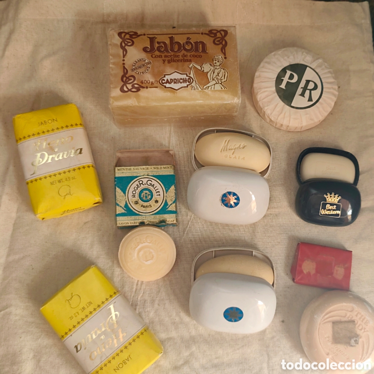 Miniaturas de perfumes antiguos: Lote jabones vintage