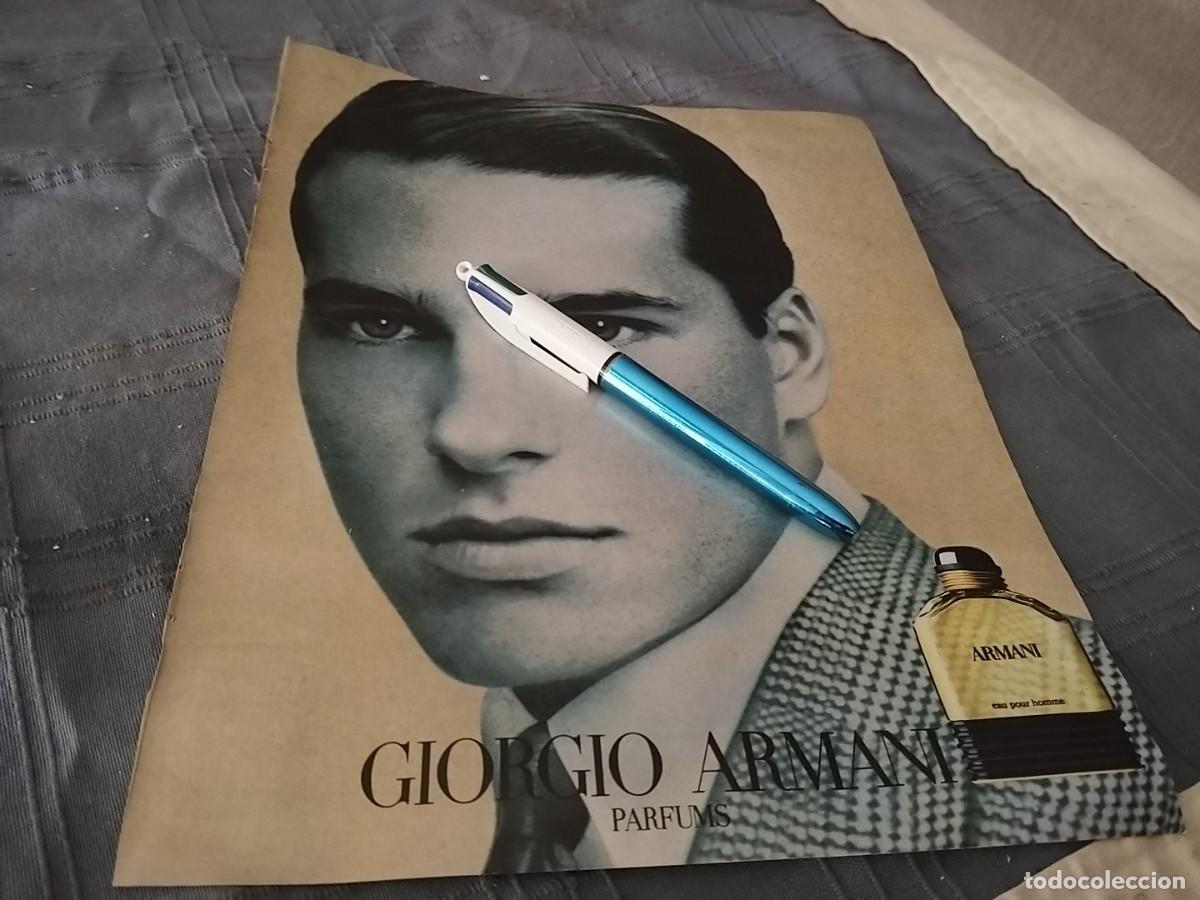 Miniaturas de perfumes antiguos: ARMANI GIORGIO ARMANI PERFUME COLONIA HOMBRE ANUNCIO PUBLICIDAD REVISTA 1991 BONITO PARA ENMARCAR