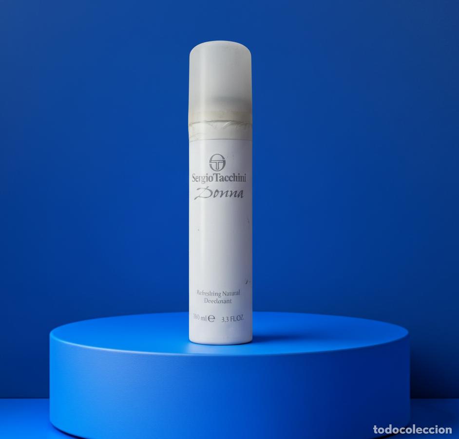 Miniaturas de perfumes antiguos: Sergio Tacchini Donna Desodorante Spray 100ml | Vintage Descatalogado | &Uacute;ltima Unidad