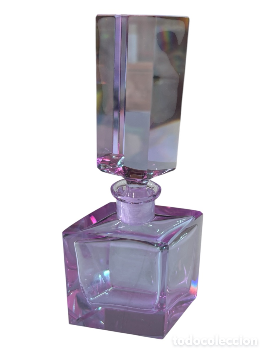 Miniaturas de perfumes antiguos: Bote de perfume. Moses Glass.