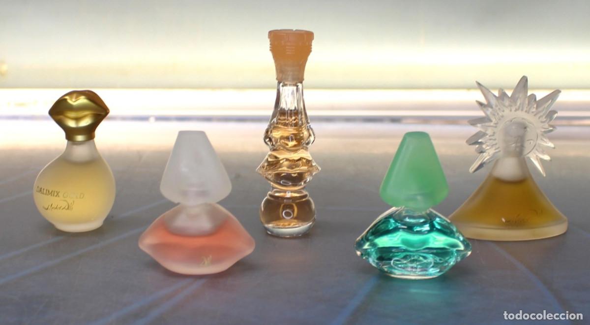 Miniaturas de perfumes antiguos: Miniaturas Perfume Dal&iacute; Collection. 5 miniperfumes llenos.
